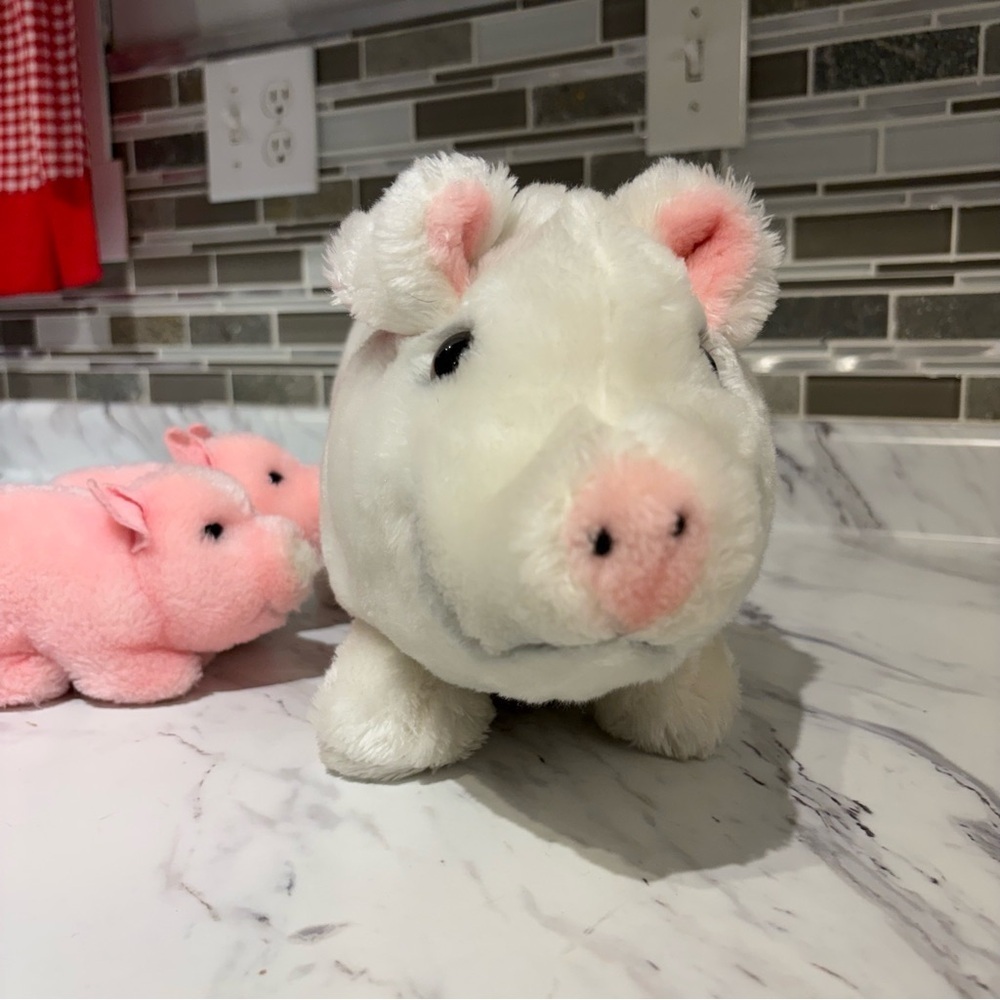 Vintage Dakin pig mother & piglets plush 1980 - Picture 6 of 14